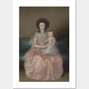 Condesa de Altamira and Her Daughter, Maria Agustina by Francisco Goya Posters and Art